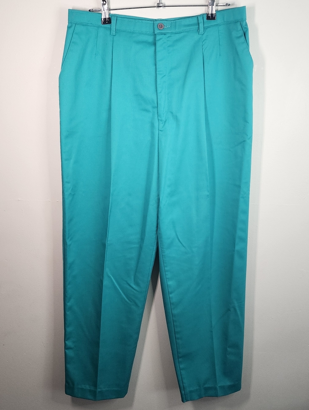 Vintage 1990s Levi's Travelers Size 18 Pants Womens Pleated High Rise Blue Green